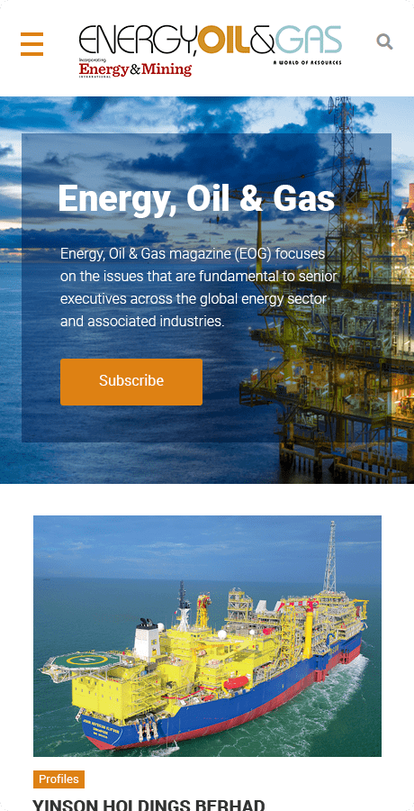 Energy Oil & Gas Mobile Design