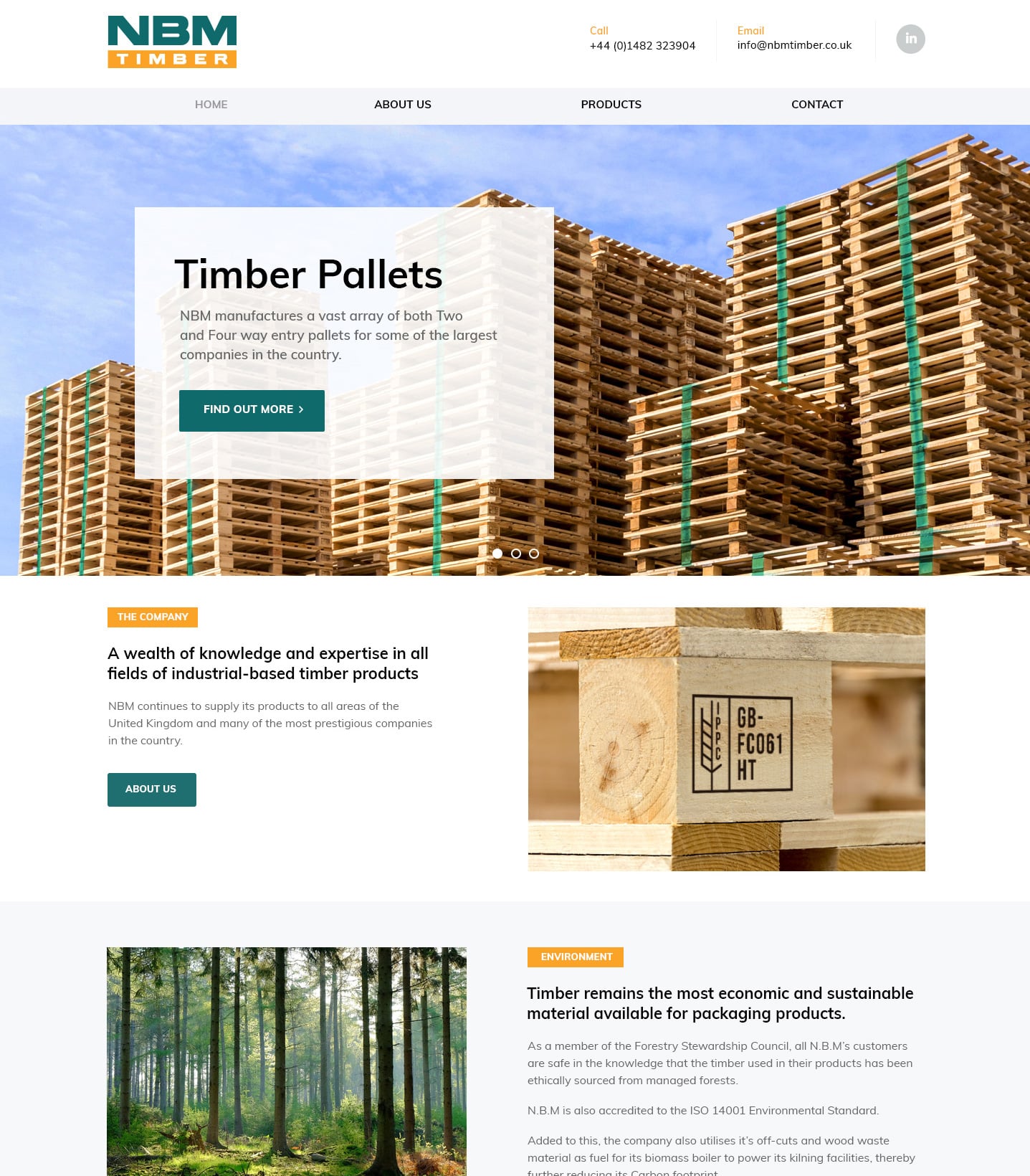 NBM Timber Homepage Design