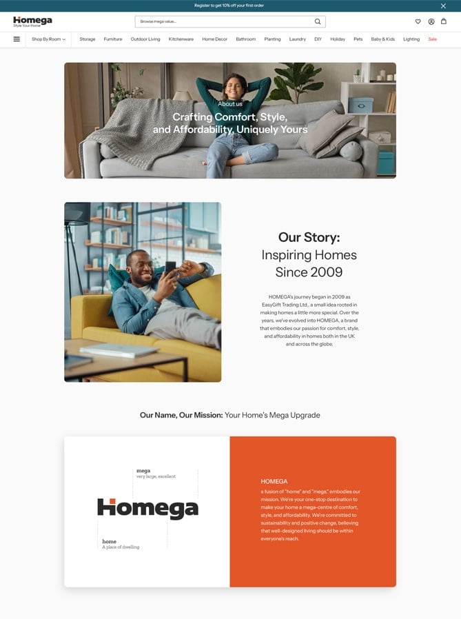 Homega Website Design