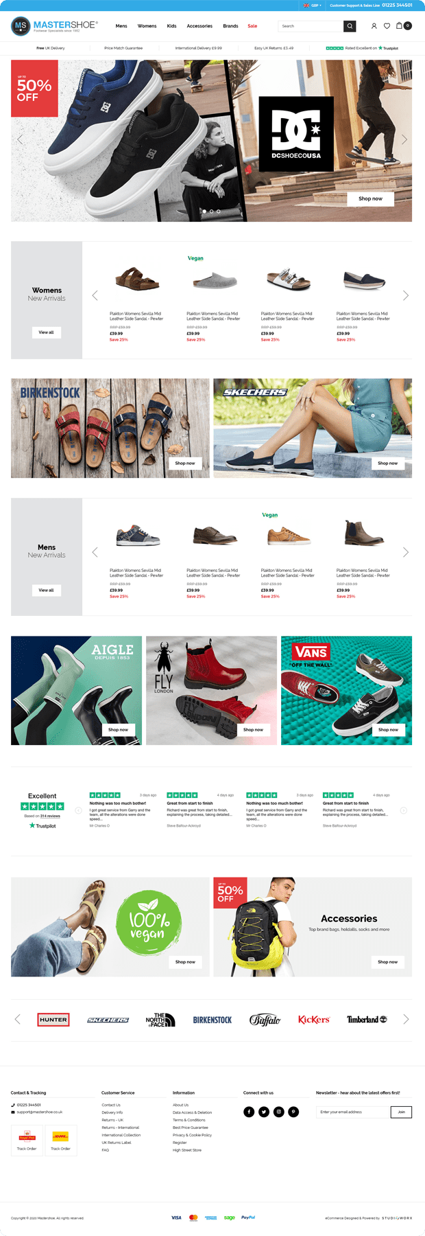 Mastershoe Desktop Design