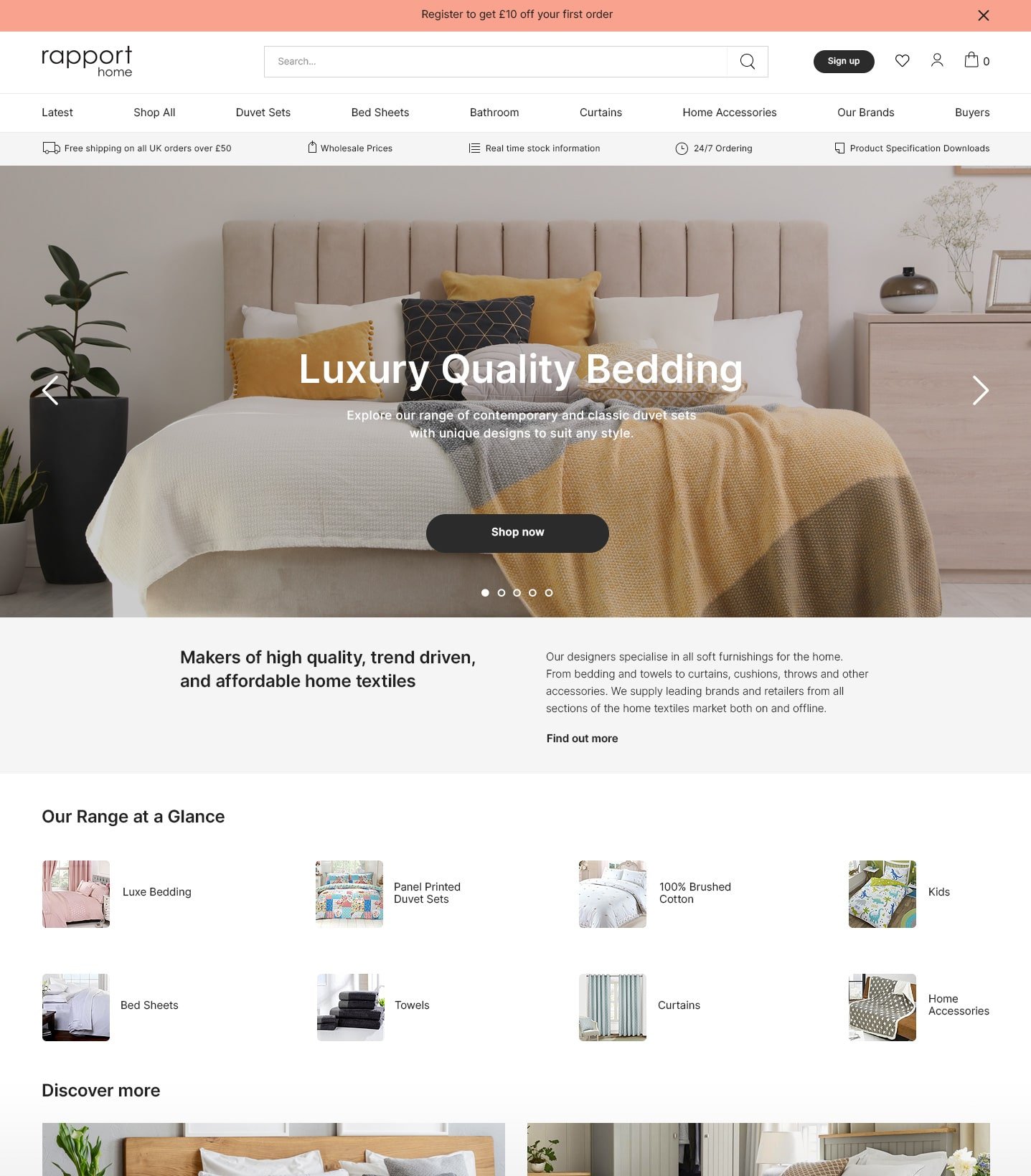 Rapport Home Homepage Design